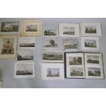 A collection of C18th and later hand coloured topographical engravings, mostly Middlesex, London,