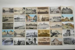 A quantity of early C20th postcards from Egypt, approx 200