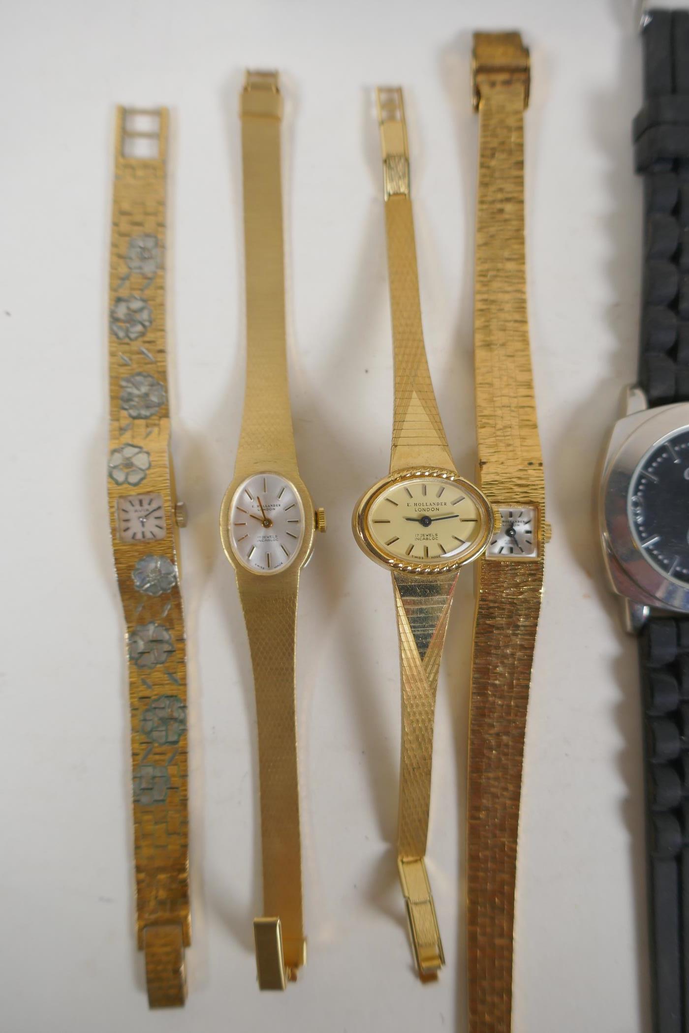 A collection of vintage lady's and gentleman's watches including Certina, Accurist, Avia, - Image 2 of 7