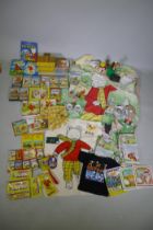 A quantity of vintage Rupert the Bear collectables, to include various annuals, The Rupert Little