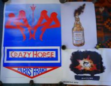 A quantity of music posters, film quad posters and art posters, including Crazy Horse, Banksy,