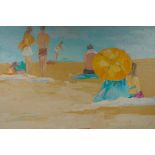 Italio Botti, (aka George Barrel) (Argentine 1889-1970), bathers on a beach, 58 x 89cm