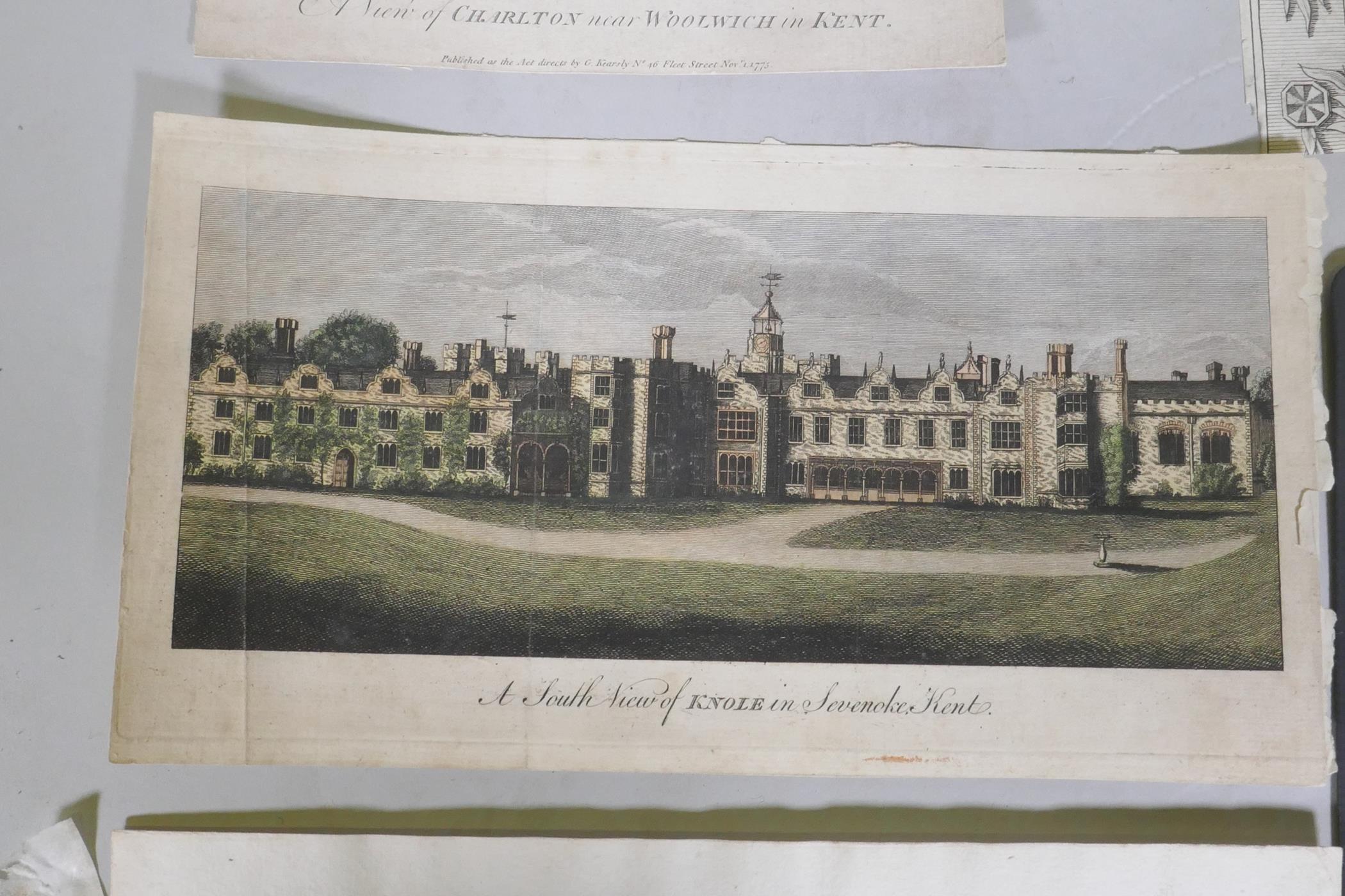 A collection of C18th and later hand coloured topographical engravings, mostly Middlesex, London, - Image 7 of 10