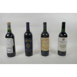 Four bottles of wine to include a 2007 Marques de Riscal - Rioja Reserva, a 1998 Francis Ford
