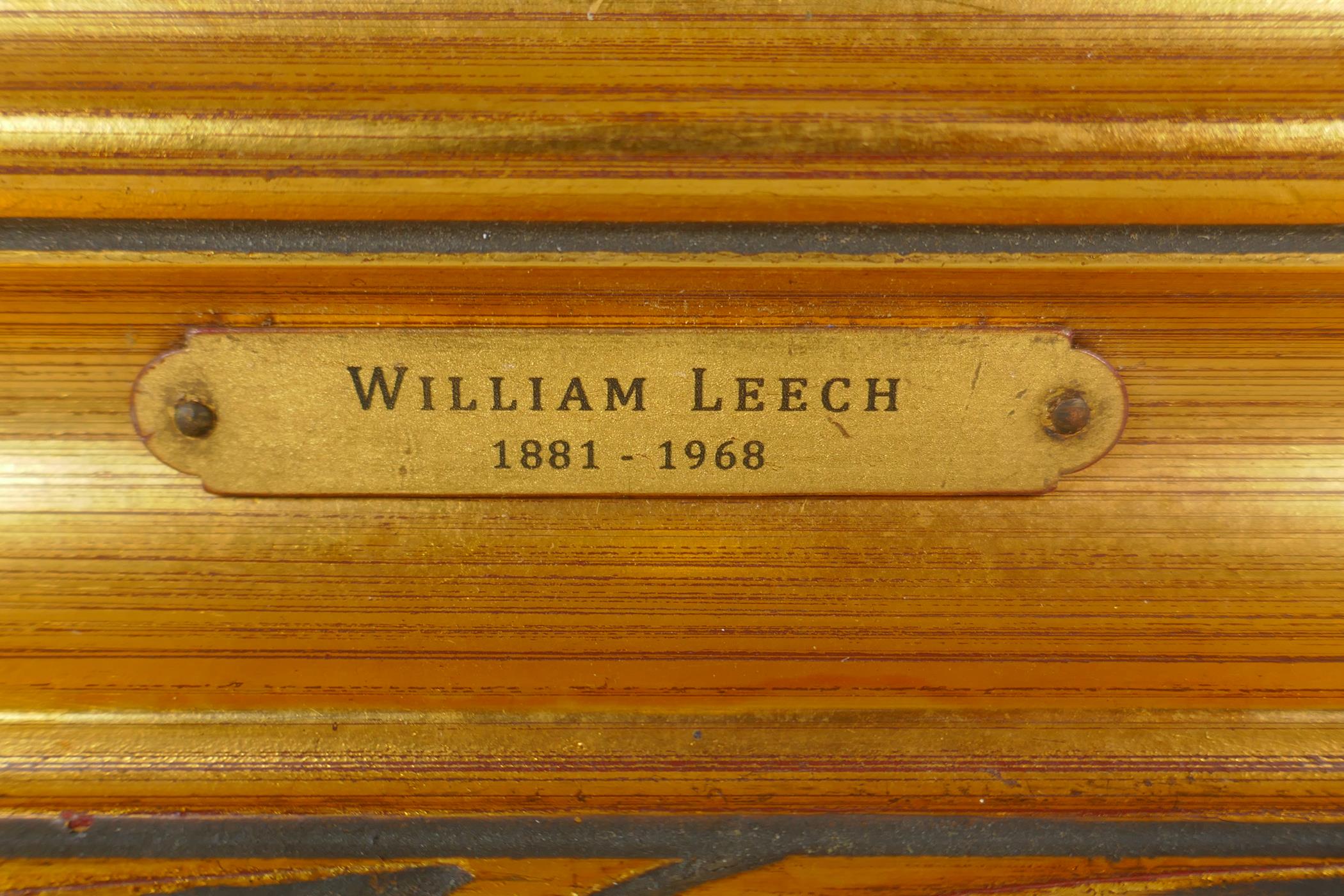 Coastal scene with boat wreck to foreground, inscribed on frame plaque 'William Leech', oil on - Image 3 of 3