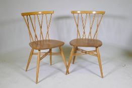A pair of Ercol Shalstone chairs with elm seats