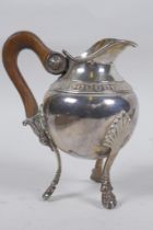 A French Empire style silver jug, 11cm high, 193g