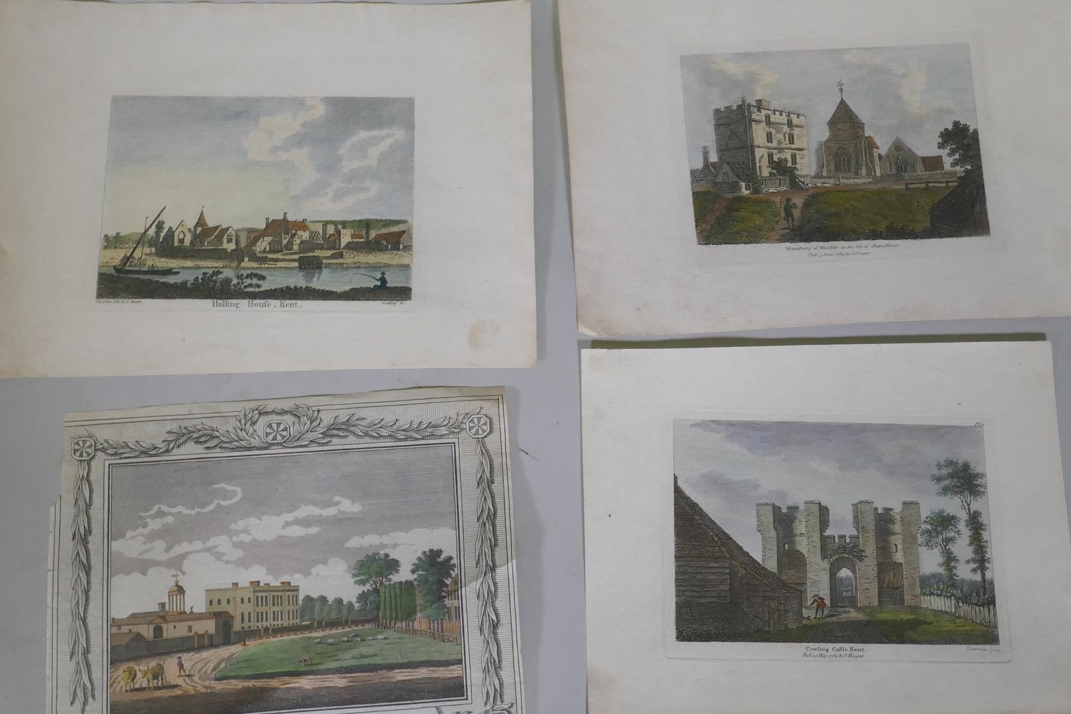 A collection of C18th and later hand coloured topographical engravings, mostly Middlesex, London, - Image 8 of 10