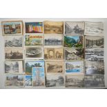 A quantity of late C19th/early C20th world postcards, mostly topographical, including scenes from