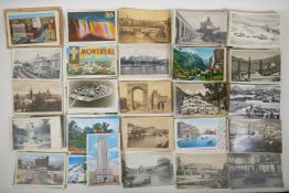 A quantity of late C19th/early C20th world postcards, mostly topographical, including scenes from