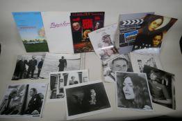 A quantity of movie press photographs depicting Steve McQueen, Gene Wilder, Charles Bronson, Michael