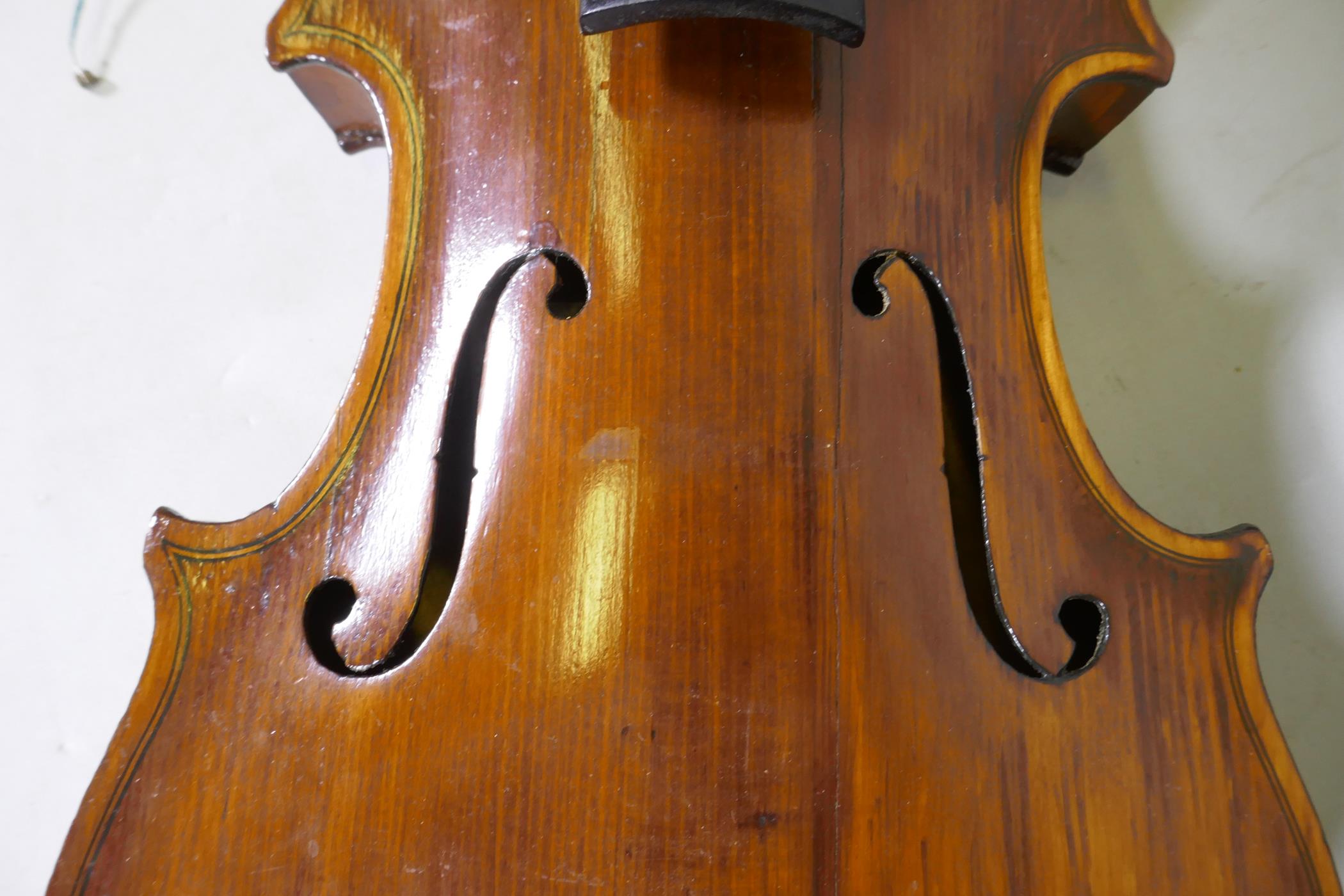 A violin in case, AF repaired - Image 12 of 12