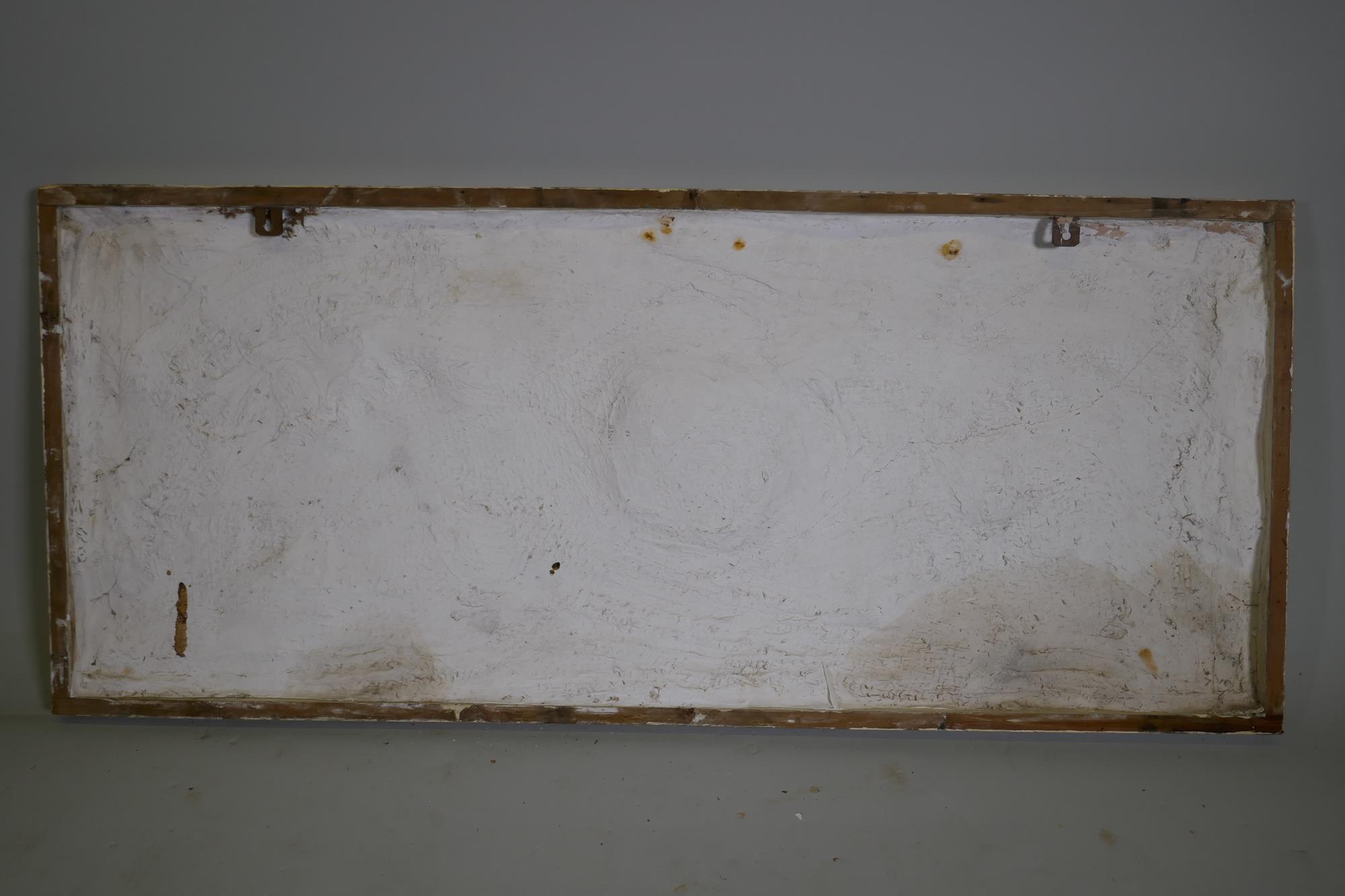 An abstract plaster relief plaque using found items, signed Hayter 1969, possibly Stanley William - Image 12 of 12