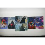 A collection of six Topps 'Star Wars Master Vision' art cards featuring art by Ralph McQuarrie, Bill