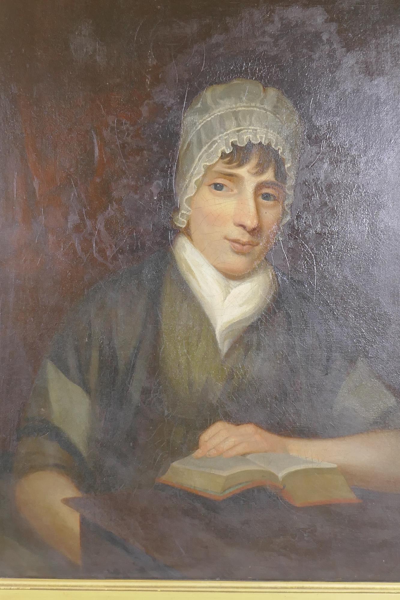 Circle of John Opie, portrait of Mary Titherington, c1790 of Liverpool, unsigned, oil on canvas, - Image 2 of 7