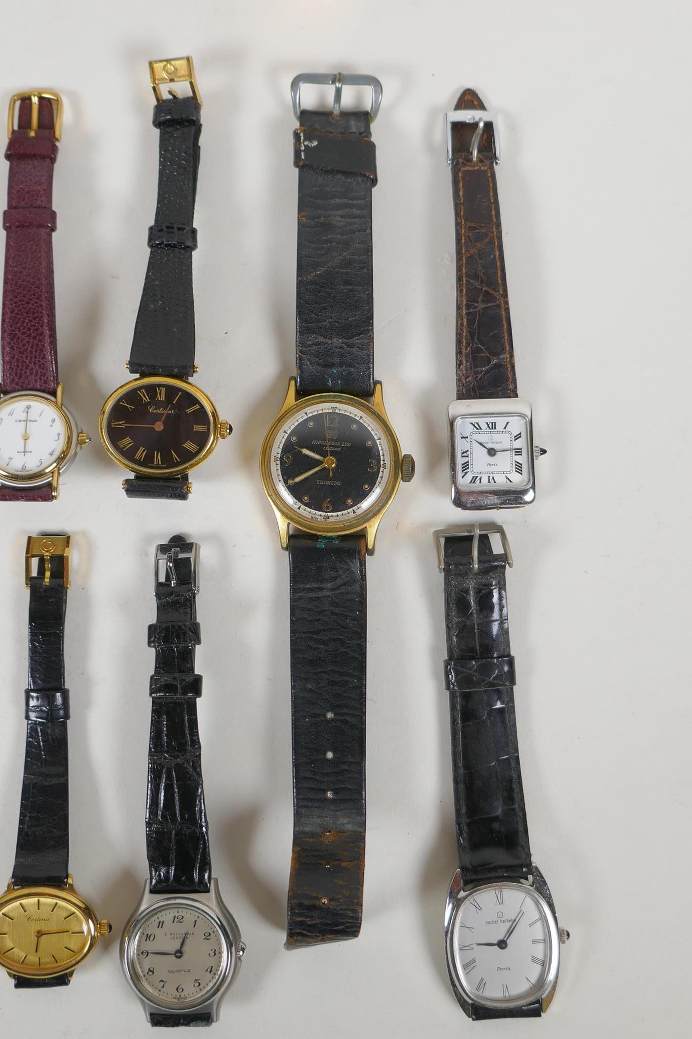 A collection of vintage lady's and gentleman's watches including Certina, Accurist, Avia, - Image 7 of 7