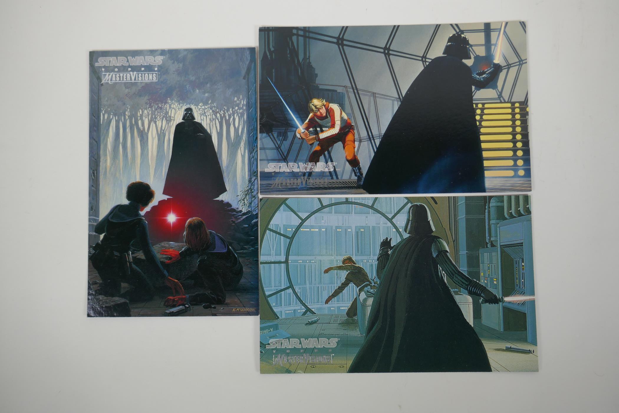 A collection of six Topps 'Star Wars Master Vision' art cards featuring art by Ralph McQuarrie, Bill - Image 2 of 5