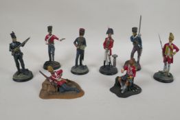 A complete set of eight 'Hamilton Gallery' composition military figures from the Men of Valour