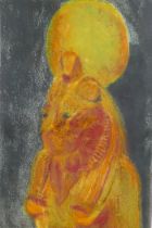 Tony Lawrence, 'Sekmet Egyptian Lion God', 1993, monotype, 25 x 38cm