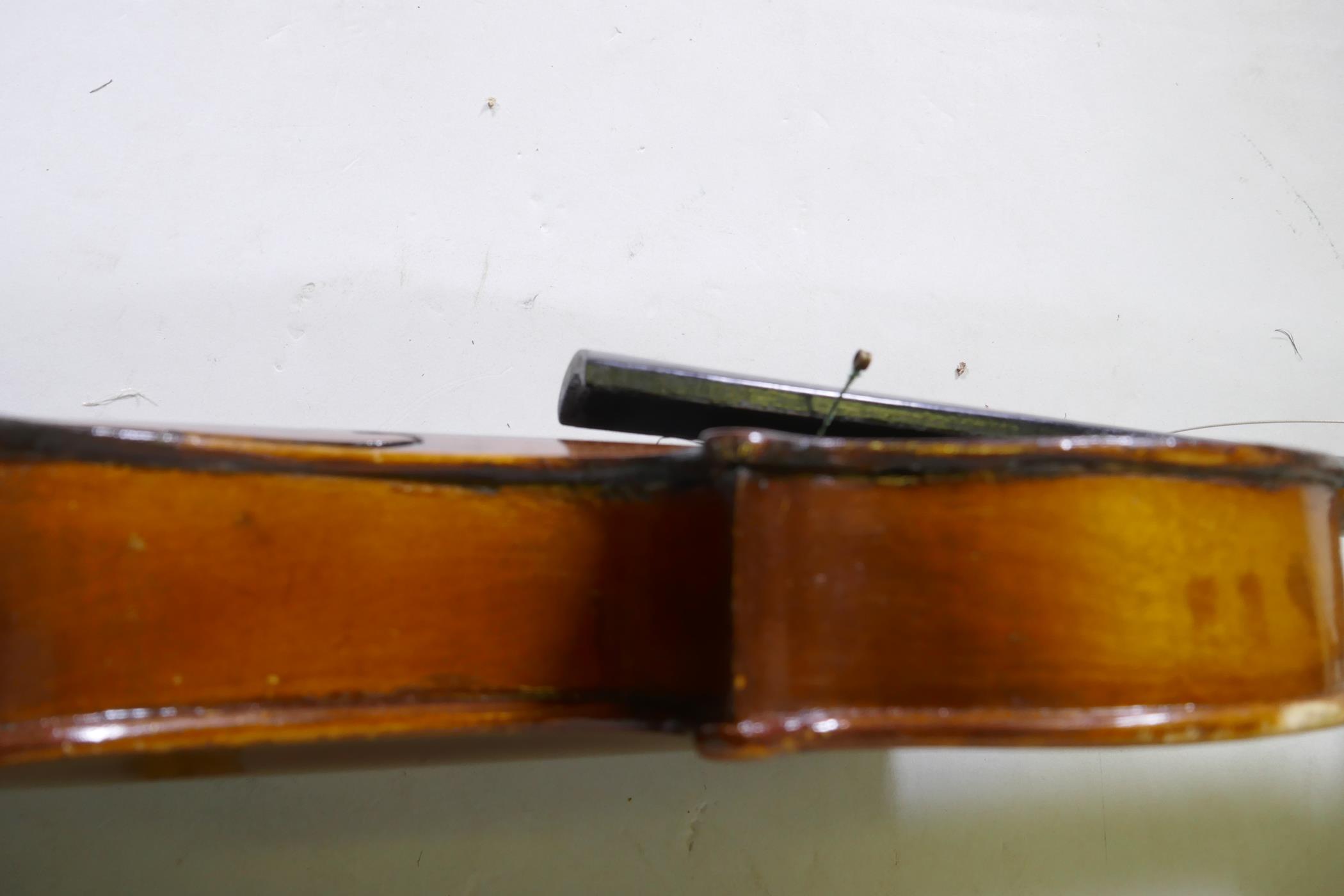 A violin in case, AF repaired - Image 10 of 12