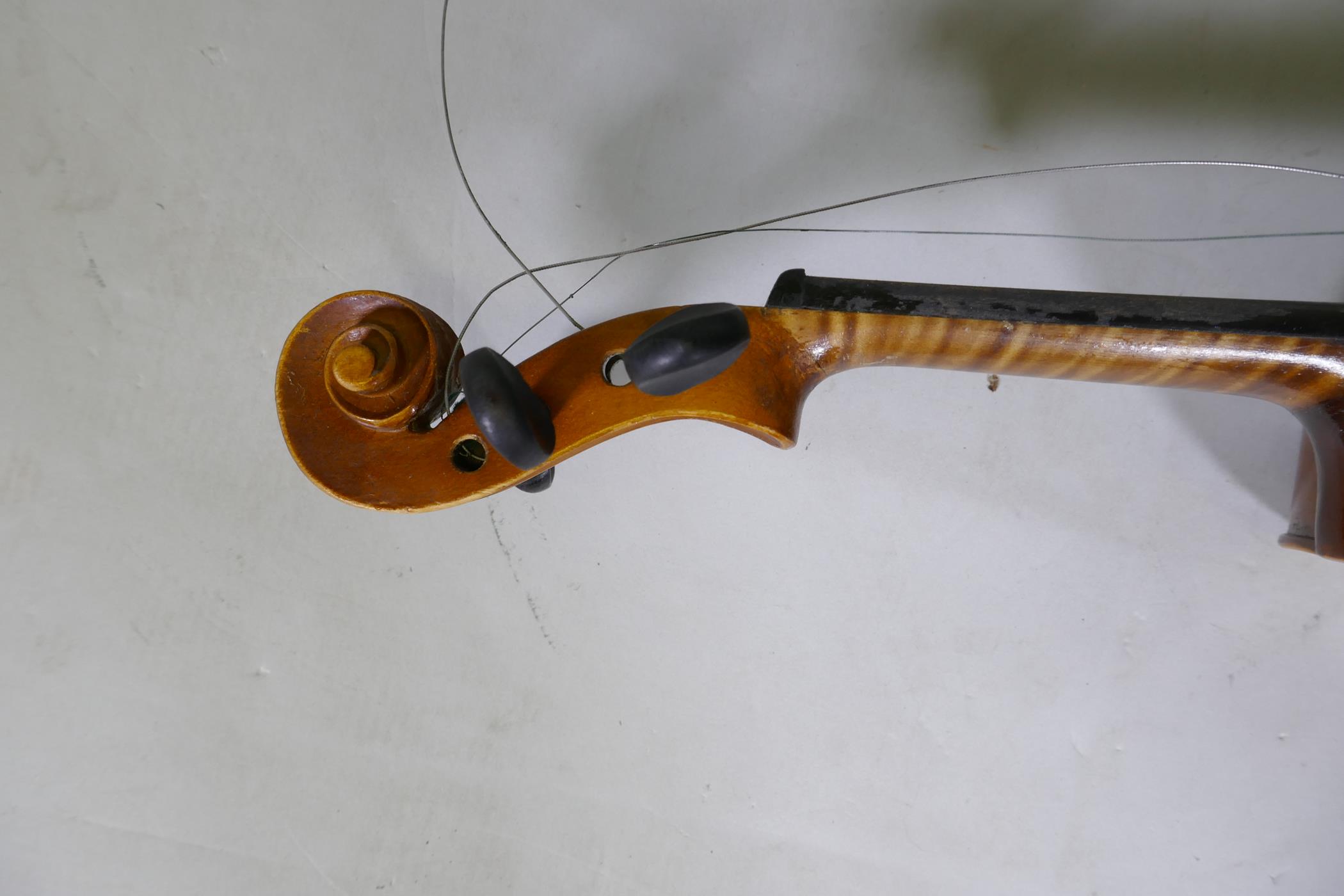 A violin in case, AF repaired - Image 7 of 12