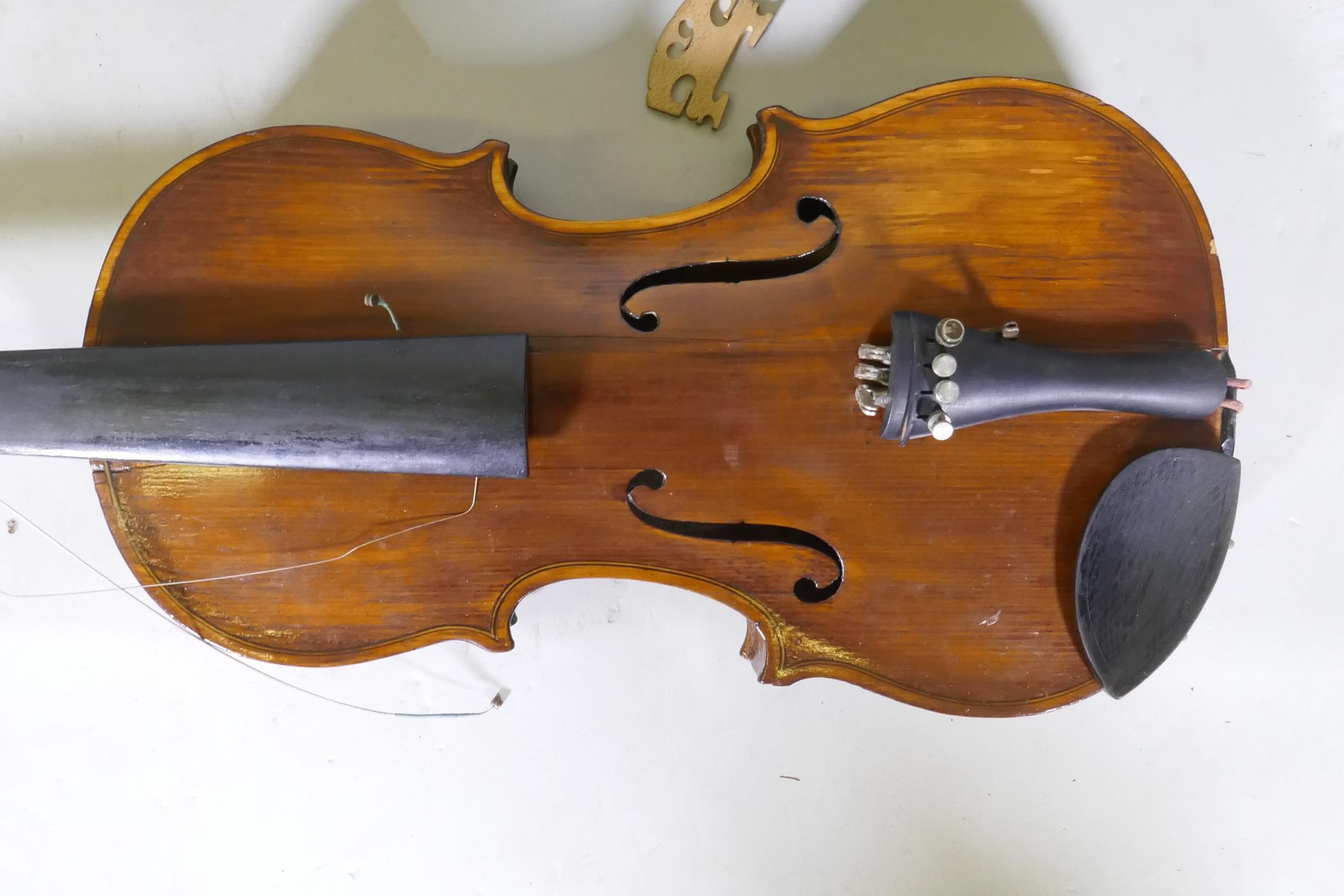 A violin in case, AF repaired - Image 3 of 12