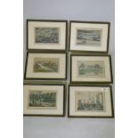 After Rawlins and H. Aiken, six hand coloured aquatints from the set of the Life of Mytton, duck