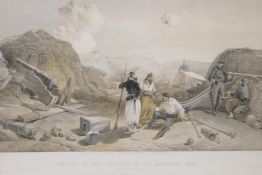 After W. Simpson, Sketch in the Interior of the Mamelon Vert, coloured lithograph, engraved by E.