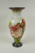 A late C19th/early C20th Doulton Lambeth faience vase by Josephine A. Durtnall, the body decorated