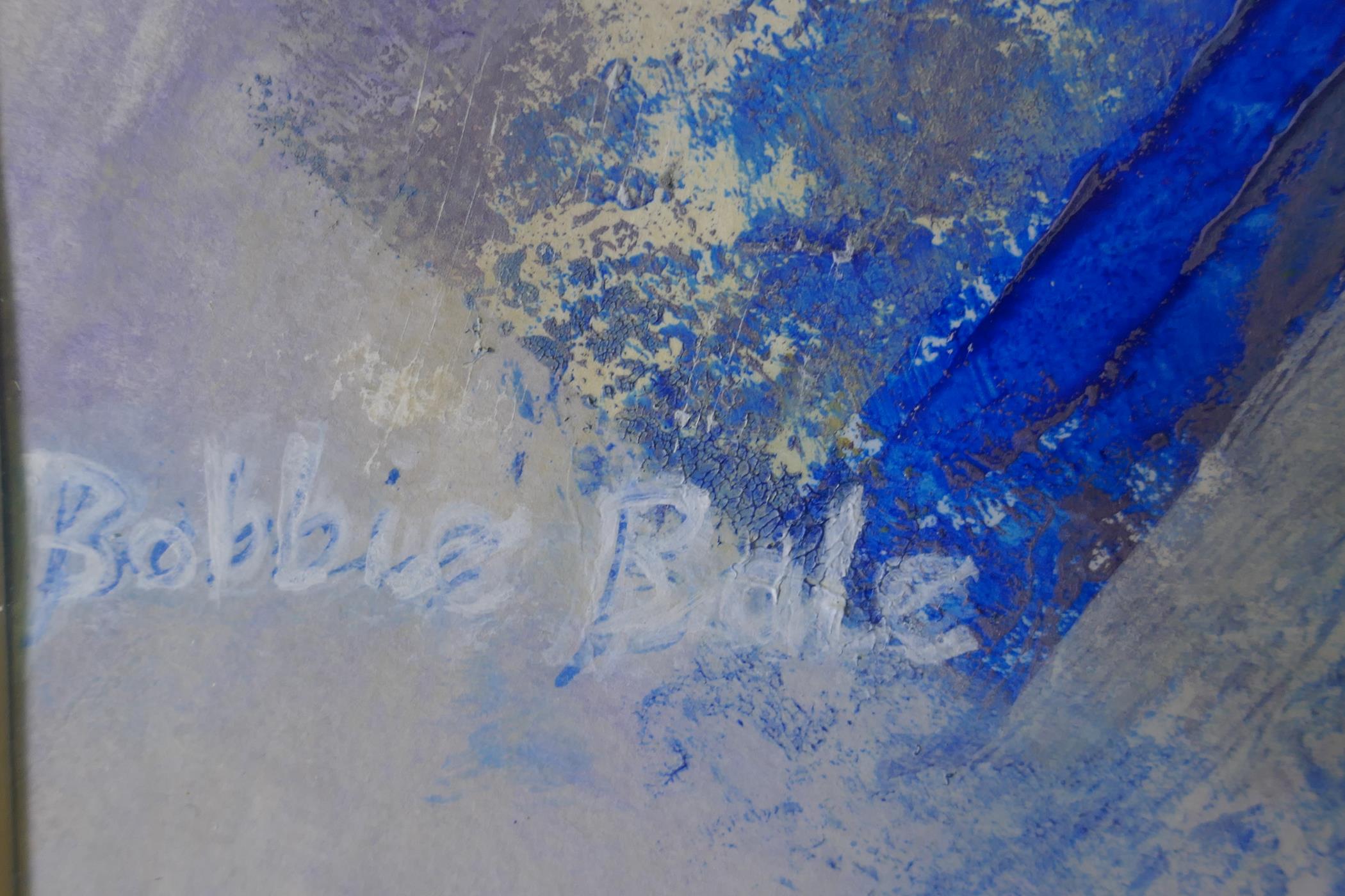 Bobbie Bale, abstract figural composition, signed, acrylic on paper, 34 x 57cm - Image 3 of 3