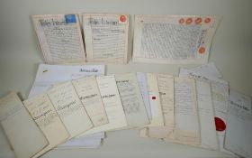 A quantity of C19th and C20th deeds, indentures and mortgage certificates etc