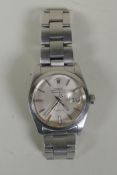 A gentleman's vintage Rolex Steel Oyster Perpetual Air King Date Precision wrist watch, serial