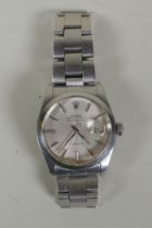 A gentleman's vintage Rolex Steel Oyster Perpetual Air King Date Precision wrist watch, serial