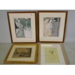 After Francisco Xavier Gose, a pair of early C20th lithographic prints, 22 x 26cm; a print after