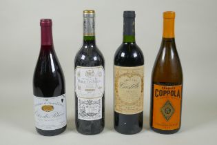 Four bottles of wine to include a 1998 Domaine du Grand Tinel - Cotes du Rhone, a 2007 Marques de
