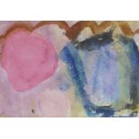Deborah Tarr, abstract, unsigned, watercolour, 17 x 12cm