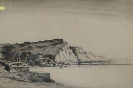 Albany E. Howarth, Sidmouth, etching, signed, 42 x 27cm, and A.W. Stroud, Amberley Mount, Sussex,