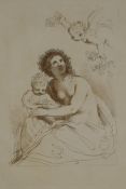 After Guercino, (Giovanni Francesco Barbieri, Italian 1591-1666), Flora, C19th Engraving by