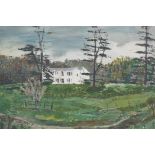 Eric Kilner (C20th), country house, naive landscape, dated  (19)69, oil on board, 68 x 50cm