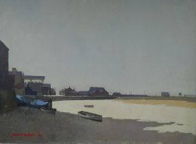Gerard De Rose, (British, 1918-1987), Wells, Norfolk, (19)60, landscape, unframed, oil on board,