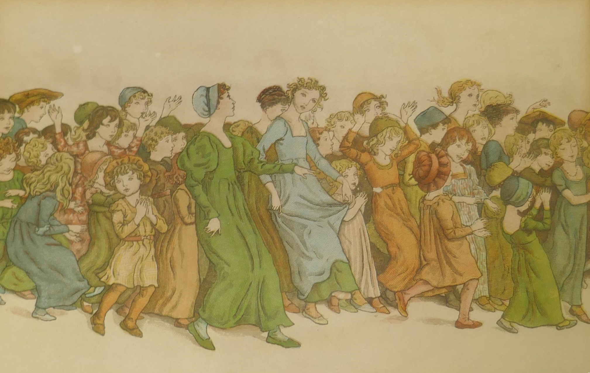 After Kate Greenaway, seven vintage lithographic prints, largest 17 x 17cm - Image 5 of 5