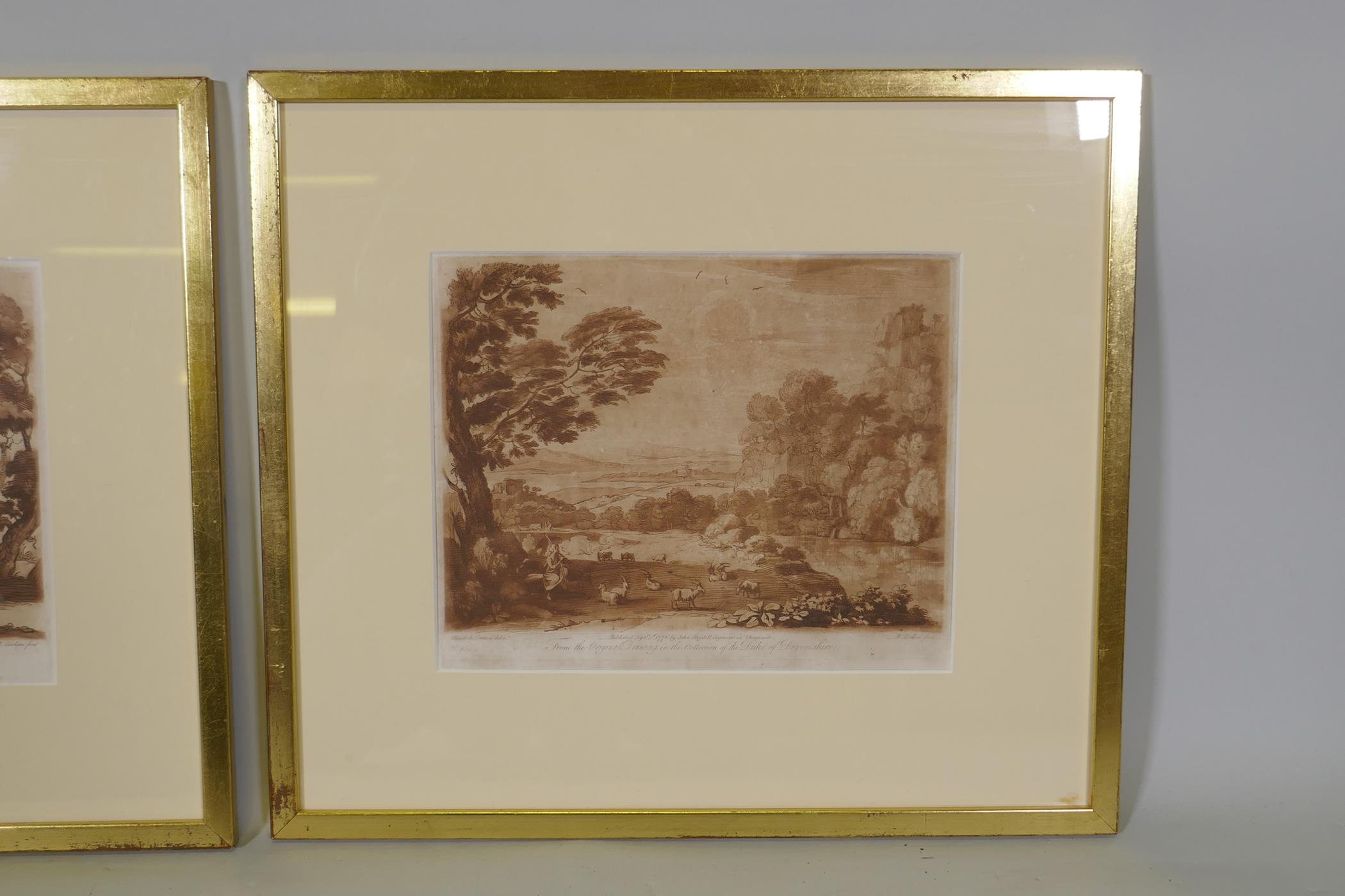 After Claude le Lorrain, two plates from the Liber Veritatis, after original drawings in the - Image 4 of 5