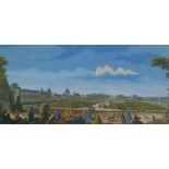 After Jacques Rigaud, (French, 1680-1754), View of the Flower Garden and part of the Palace of