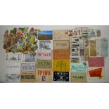 A quantity of assorted ephemera to include vintage scraps for scrapbooking, vintage QSL radio