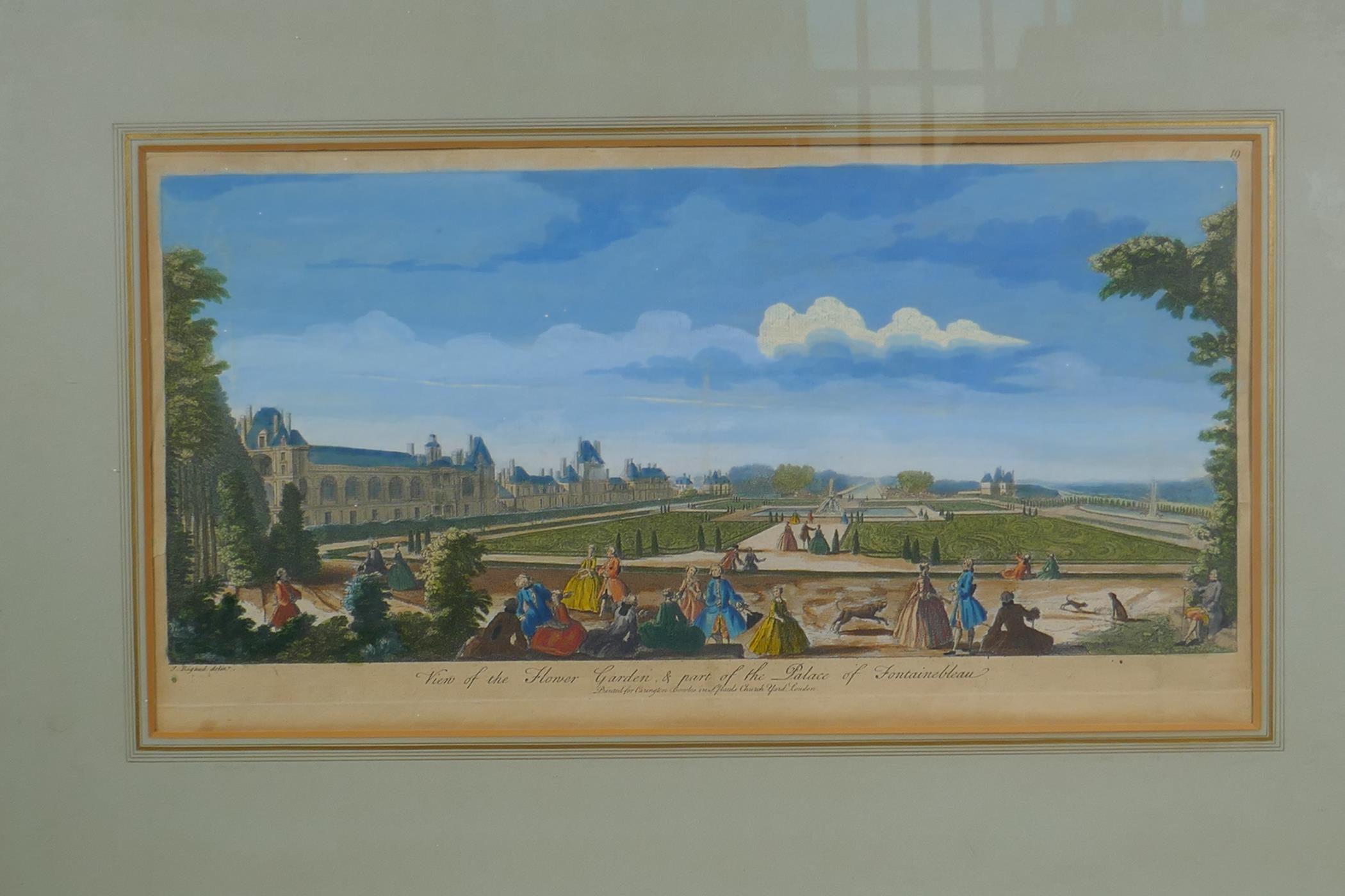 After Jacques Rigaud, (French, 1680-1754), View of the Flower Garden and part of the Palace of - Image 2 of 6