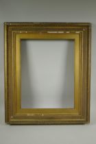 A late C19th/early C20th Watts type picture frame, 36 x 46cm rebate