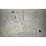 A quantity of C19th and C20th deeds, indentures and mortgage certificates etc