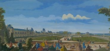 After Jacques Rigaud, (French, 1680-1754), View of the Flower Garden and part of the Palace of