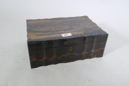 A C19th coromandel box, 31 x 21 x 12cm