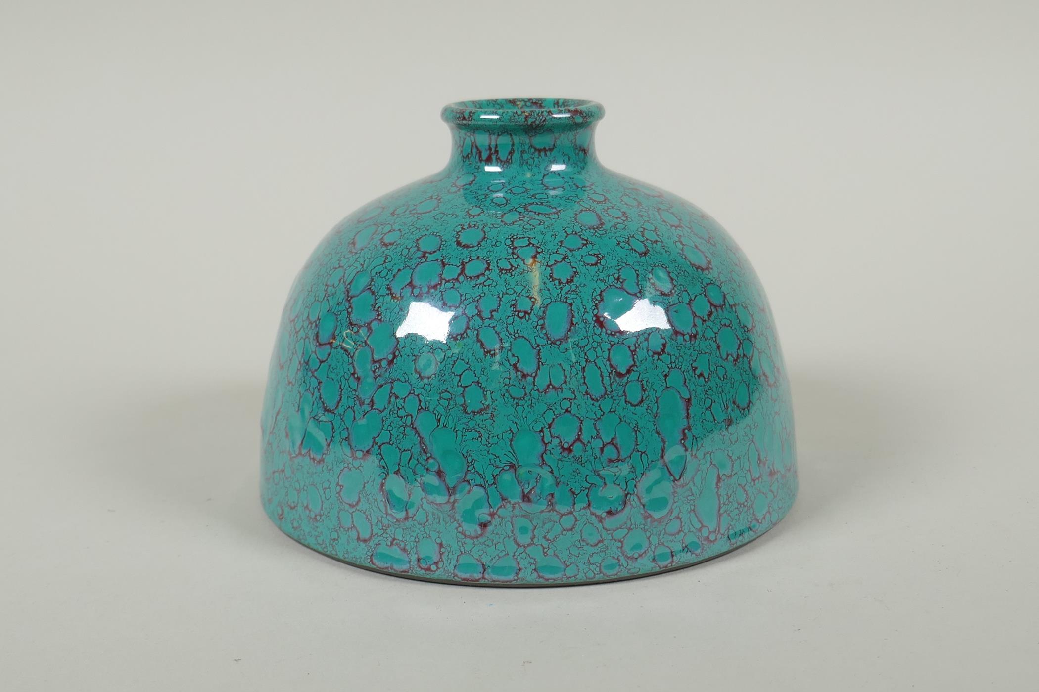 A Chinese robin's egg glaze water pot, impressed YongZheng seal mark to base, 14cm diameter